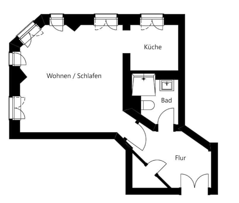 Schicke & Zentrale Altbauwohnung Apartment
